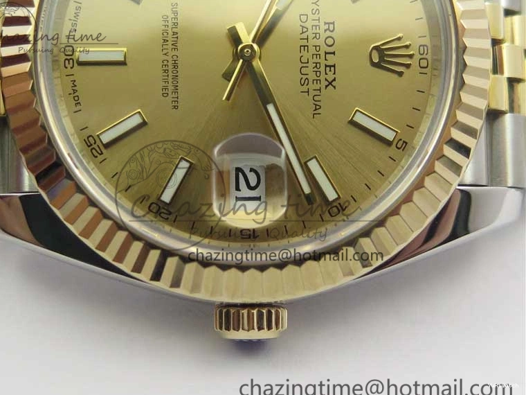 Best Bracelet Dial WWF Stick 126333 Edition 41 Makers YG Jubilee DateJust Wrapped Gold Wrapped SS SS A2836 on YG 0410